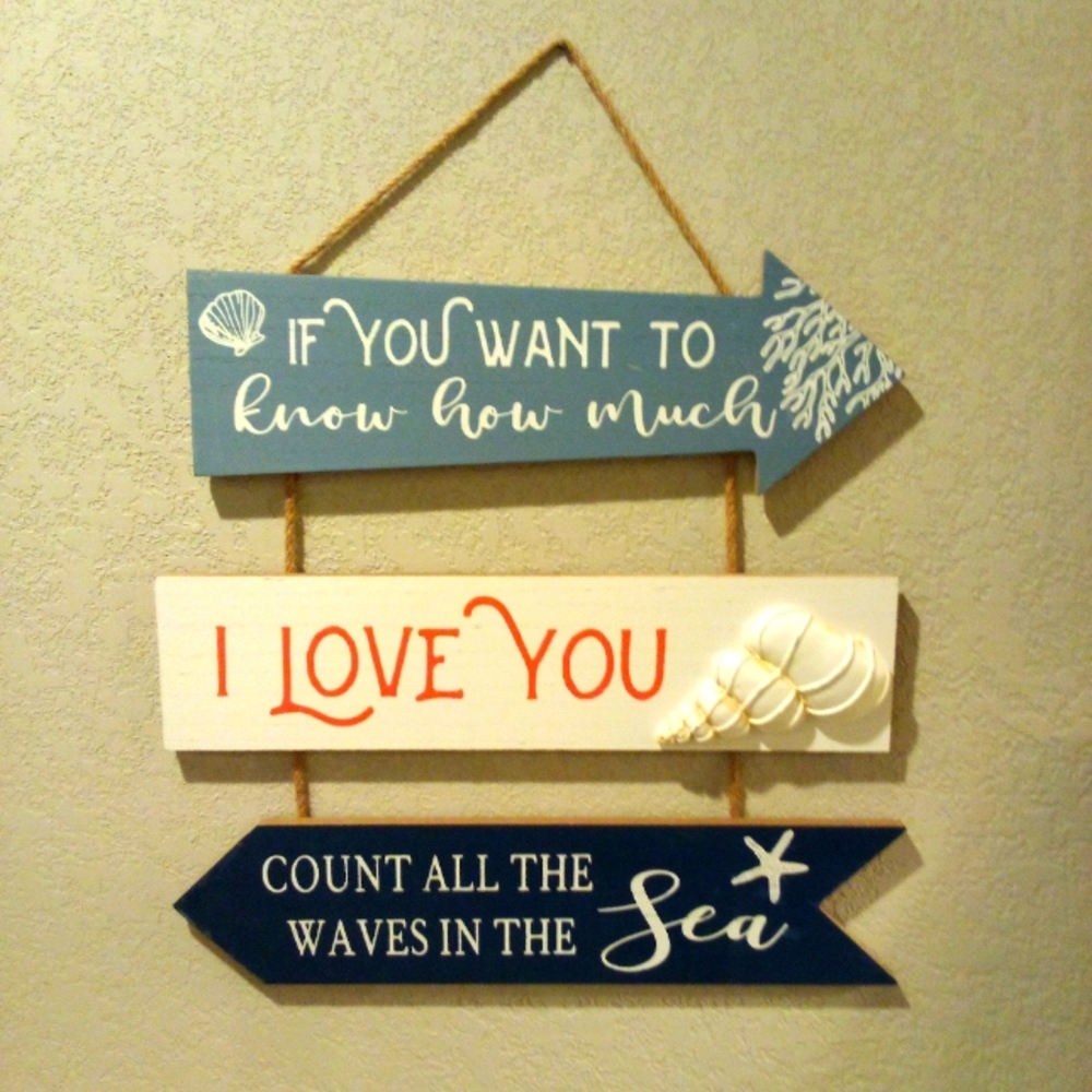 💰SALE 💰 Nautical Themed Wood Wall Decor Sign